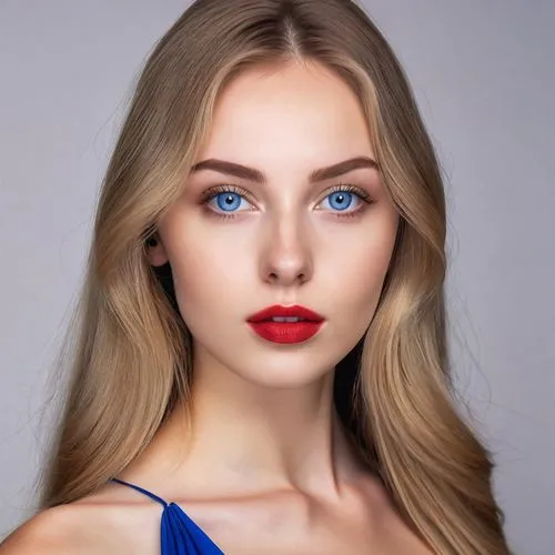 red and blue,red lips,retouching,red-blue,red lipstick,female model,blue eyes,heterochromia,model beauty,ojos azules,natural cosmetic,poppy red,eurasian,beautiful model,portrait photography,retouch,beautiful young woman,realdoll,vintage makeup,ukrainian