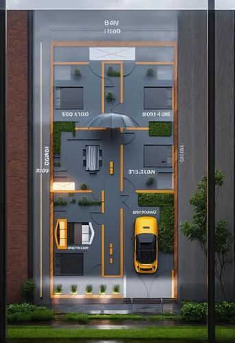 parking system,parking machine,apartment building,parking place,an apartment,automotive parking light,shared apartment,ev charging station,electric gas station,parking,residential area,apartments,smar