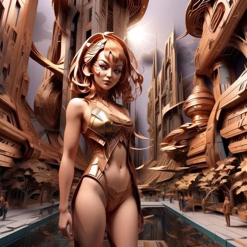 nami,asuka langley soryu,wood elf,3d fantasy,goddess of justice,kotobukiya,metropolis,dryad,background ivy,terracotta,vizla,medusa,siren,cg artwork,fantasy woman,fantasy art,anime 3d,cinnamon girl,elza,karnak