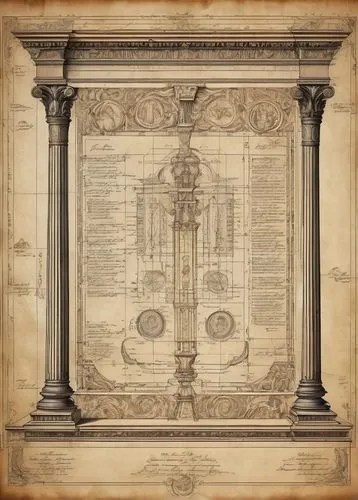 orchestrion,decorative frame,frame drawing,tabernacles,corinthian order,indenture,vitruvius,antiquarianism,antique background,entablature,colonnaded,indentures,frame border drawing,rosicrucian,overmantel,cosmographia,frame border illustration,antiquarian,rosicrucianism,pulpits,Conceptual Art,Fantasy,Fantasy 23