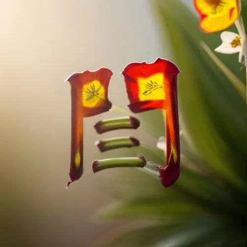 cannas,flower banners,palm lilies,flame flower,cuba flower,palm lily,Realistic,Flower,Balsam