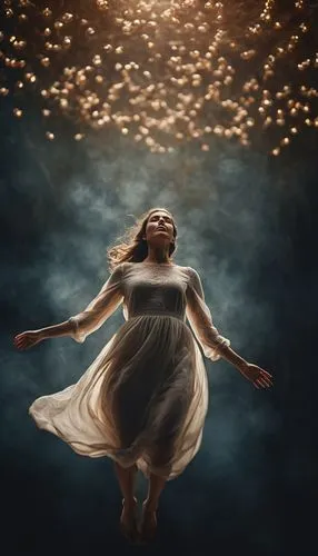 flying seeds,flying seed,photo manipulation,weightlessness,fairies aloft,whirling,flying girl,conceptual photography,leap for joy,gracefulness,ofarim,weightless,eurydice,the night of kupala,photomanipulation,mediumship,metamorphoses,image manipulation,sylphs,photoshop manipulation,Photography,General,Cinematic