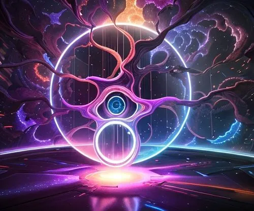 Portal that looks like a dimension coming out of the table. The color are a space nebula with a gradient. ,electric arc,dimensional,vortex,orbital,orb,electron,quantum,plasma bal,dimension,torus,spher