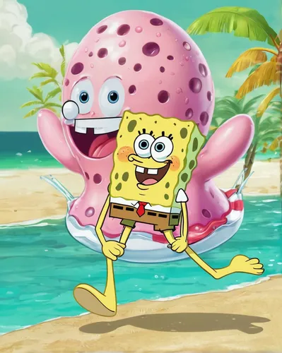 sponges,sponge,sponge bob,house of sponge bob,patrick,under sea,the beach pearl,the beach crab,barnacles,under the sea,cnidarian,cog,marine biology,pitaya,yo-kai,patrick's day,chowder,beach goers,aruba,parasailing,Illustration,Japanese style,Japanese Style 01