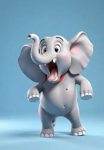 shocked elephant expression, standing on two legs, open mouth.,an elephant animated with its trunk hanging out,cartoon elephants,elephant toy,elefant,tembo,elefante,dumbo,3D,3D Character