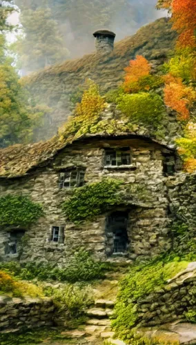 witch's house,house in mountains,zagori,ancient house,cartoon video game background,vikos,Photography,General,Natural