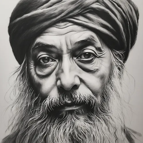 18 osho potrait drawings,turban,sikh,pencil art,pencil drawing,charcoal drawing,digital painting,khalifa,pencil drawings,persian poet,digital drawing,charcoal pencil,dastar,oil painting on canvas,ibn 