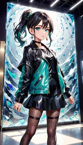 fubuki,masayo,zettai,makoto,hatsune miku,glass wall,emerald,hatsune,tenryu,jacket,takao,asami,cyan,takagaki,mogami,chikuma,atmos,shumeiko,transparent background,shibuya,Anime,Anime,Traditional