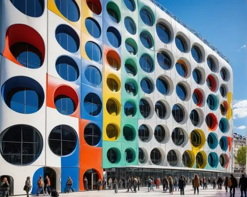 colorful facade,bjarke,pompidou,multi storey car park,bicocca,ocad,mvrdv,beaubourg,blavatnik,hotel w barcelona,multistoreyed,facade panels,building honeycomb,bocconi,hotel barcelona city and coast,bullring,macba,futuroscope,hejduk,skolkovo,Art,Artistic Painting,Artistic Painting 36