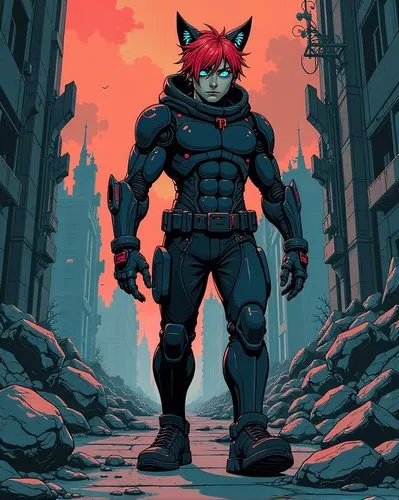 akuma,celldweller,lagann,thundercats,hellboy,tetsuo,Illustration,American Style,American Style 01