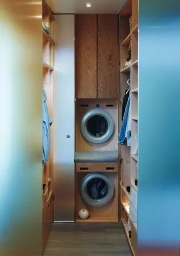 a small washer in a narrow bathroom,loudspeakers,audio speakers,digital bi-amp powered loudspeaker,stereo system,washing machine drum,stereophile,Photography,General,Realistic