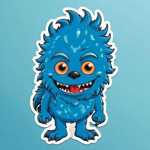 blue monster,child monster,halloween vector character,mascot,clipart sticker,pumi,yeti,pocket monster,the mascot,water creature,critter,groot,rimy,groot super hero,pubg mascot,temperowanie,scandia gnome,germs,glowworm,biosamples icon,Unique,Design,Sticker