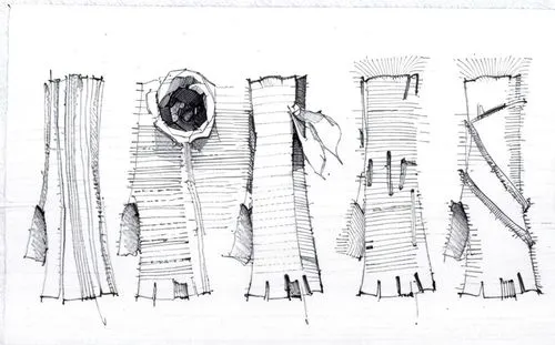 a drawing of some books and sticks,unbuilt,triforium,sheet drawing,frame drawing,columns,roughs,Design Sketch,Design Sketch,Hand-drawn Line Art