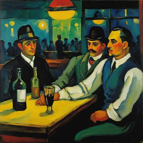 drinking establishment,apéritif,men sitting,drinking party,conversation,braque francais,absinthe,bistrot,aperitif,1926,1921,drinks,pub,1920's,the pub,1925,a drink,1920s,wine tavern,wright brothers,Art,Artistic Painting,Artistic Painting 37