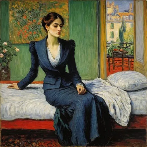 BASIC INSTINCT,woman on bed,perugini,woman sitting,la violetta,mademoiselle,rysselberghe,portrait of a woman,tuxen,traviata,habanera,girl in a long dress,nannes,glackens,portrait of a girl,follieri,vi