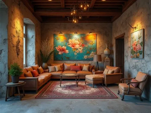 interior decor,sitting room,masseria,bohemian art,contemporary decor,living room,amanresorts,home interior,interior decoration,fromental,livingroom,cassina,moroccan pattern,interior design,frescoed,great room,boho art style,family room,luxury home interior,wall decoration,Photography,General,Realistic