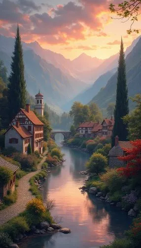 japan landscape,landscape background,beautiful landscape,beautiful japan,fantasy landscape,river landscape,Photography,General,Realistic