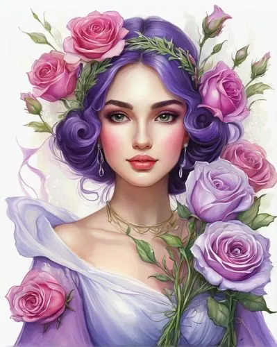 purple rose,rose flower illustration,la violetta,lilac blossom,purple lilac,lilac flower,lilac bouquet,lilac flowers,rosa 'the fairy,precious lilac,lilacs,lilac,rose png,veil purple,rose flower drawing,rose wreath,romantic rose,violet flowers,purple hydrangeas,the lavender flower,Illustration,Realistic Fantasy,Realistic Fantasy 30