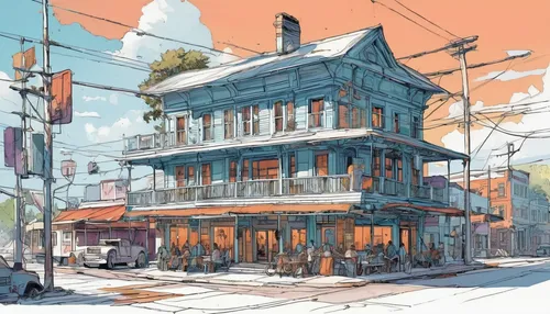 watercolor shops,victorian,watercolor cafe,pencil color,color 1,watercolor tea shop,beautiful buildings,house drawing,tenement,kirrarchitecture,studio ghibli,concept art,old town house,vancouver,queen anne,palo alto,san francisco,row houses,wooden houses,digital illustration,Conceptual Art,Fantasy,Fantasy 08