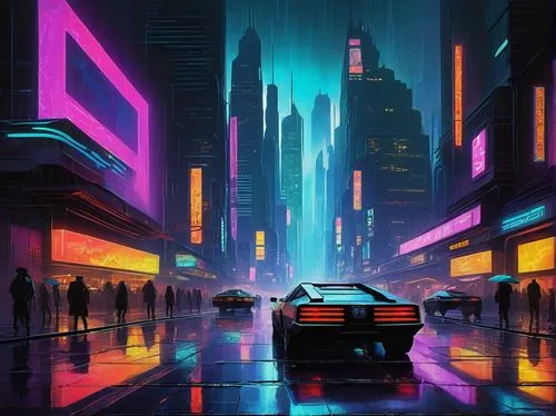 cityscape,futuristic,futuristic landscape,cyberpunk,neon arrows,metropolis,colorful city,urban,shanghai,tokyo city,80's design,80s,neon,mazda rx-7,tokyo,fantasy city,futuristic car,zenvo-st,city at night,city highway,Art,Artistic Painting,Artistic Painting 27