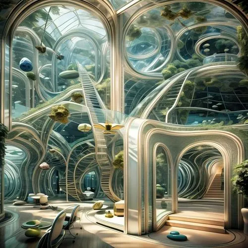 fractal environment,futuristic landscape,fractals art,sci fiction illustration,ufo interior,fantasy picture,3d fantasy,quarantine bubble,mandelbulb,sky space concept,fantasy art,fantasy landscape,aquarium,alien world,apiarium,surrealism,panoramical,futuristic art museum,sci fi surgery room,wormhole