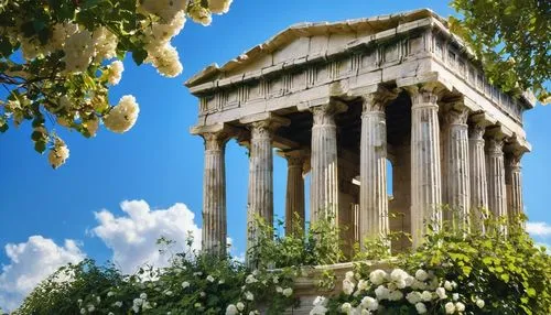 greek temple,temple of diana,roman temple,doric columns,temple of hercules,priene,the parthenon,parthenon,kerameikos,artemis temple,zappeion,panathenaic,baalbek,janiculum,erechtheion,athen,athens,acropolis,propylaea,erechtheus,Conceptual Art,Fantasy,Fantasy 18