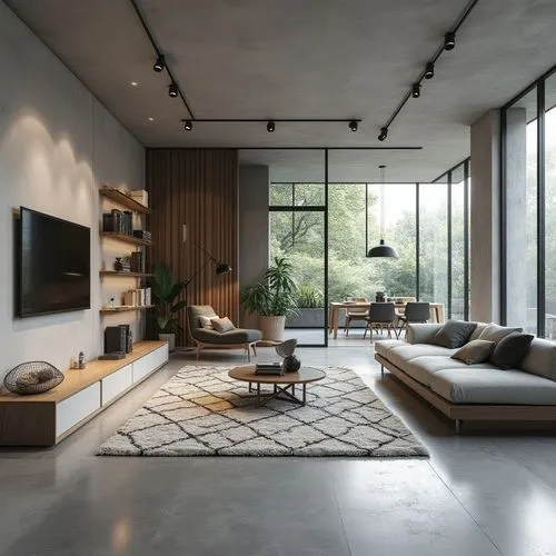 modern living room,minotti,modern minimalist lounge,living room,modern room,modern decor,livingroom,interior modern design,contemporary decor,home interior,modern style,interior design,loft,sitting room,cassina,apartment lounge,exposed concrete,concrete ceiling,hardwood floors,great room,Photography,General,Realistic