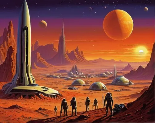 barsoom,futuristic landscape,alien planet,red planet,farpoint,extrasolar,Conceptual Art,Sci-Fi,Sci-Fi 20