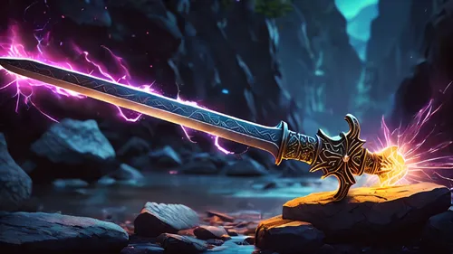 king sword,monsoon banner,dane axe,4k wallpaper,excalibur,torchlight,scepter,dragon slayer,sword,fantasy warrior,show off aurora,stone background,paladin,scroll wallpaper,ranged weapon,swordsman,wall,rune,spear,swords,Conceptual Art,Fantasy,Fantasy 02