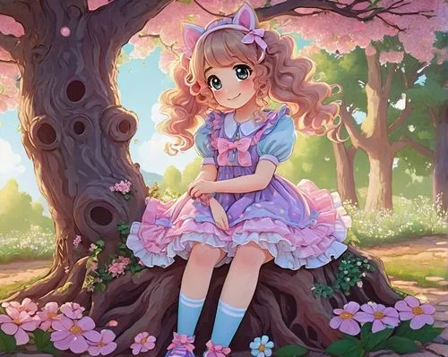 springtime background,spring background,sakura tree,japanese sakura background,rosa 'the fairy,hydrangea background,fairy forest,meadow in pastel,rosa ' the fairy,pink hydrangea,cherry blossoms,spring leaf background,cherry blossom tree,girl with tree,garden fairy,cherry blossom,sakura background,flower background,acerola,flower fairy,Art,Classical Oil Painting,Classical Oil Painting 19