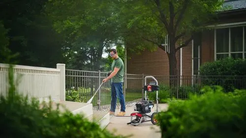 lawn mower robot,walk-behind mower,string trimmer,dad and son outside,mowing the grass,mobility scooter,longboarding,inline skates,training wheels,motorized scooter,mowing,segway,lawn aerator,lawnmowe