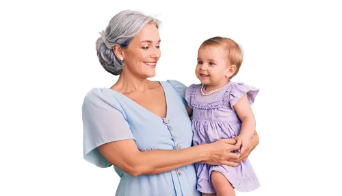 Happy Mother's Day, smiling mother, gentle face, soft hair, warm smile, flower bouquet, pastel color dress, pearl necklace, mother holding baby, tender moment, warm lighting, shallow depth of field, 3