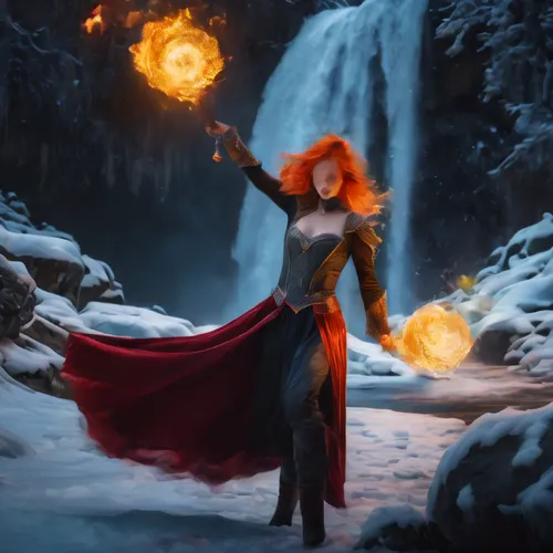 fire dancer,sorceress,fire siren,fire artist,dancing flames,firedancer,fire dance,flame spirit,fantasy picture,fire angel,merida,fiery,fire-eater,fire and water,scarlet witch,fantasy art,fantasy woman,flame of fire,fantasy portrait,firespin