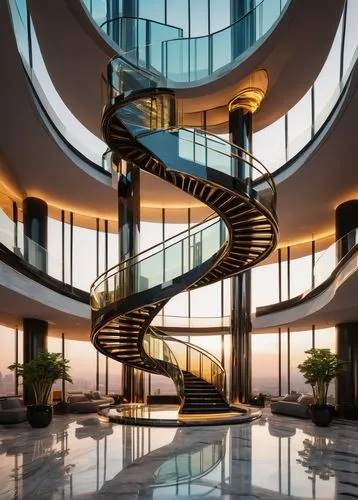 spiral staircase,winding staircase,circular staircase,spiral stairs,staircase,spiral,winding steps,escaleras,staircases,blavatnik,escalera,spiralling,outside staircase,escalators,steel stairs,helix,stairways,stairs,escalator,futuristic architecture,Illustration,Realistic Fantasy,Realistic Fantasy 36