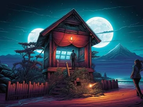 witch's house,witch house,lonely house,halloween background,halloween wallpaper,halloween illustration,house silhouette,the haunted house,halloween scene,haunted house,halloween poster,cottage,night s