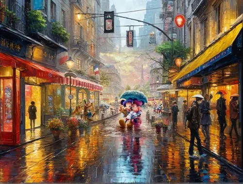 man with umbrella,walking in the rain,umbrellas,watercolor paris,asian umbrella,watercolor paris shops,hanoi,oil painting on canvas,in the rain,golden rain,umbrella,little girl with umbrella,art painting,rainy day,paris,rainstorm,light rain,japanese umbrellas,summer umbrella,rainy