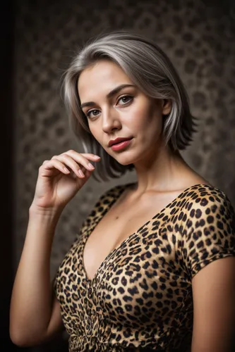 social,wallis day,cruella,leopard,animal print,portrait photography,cheetah,catarina,portrait photographers,cruella de ville,portrait background,female model,woman portrait,artificial hair integration