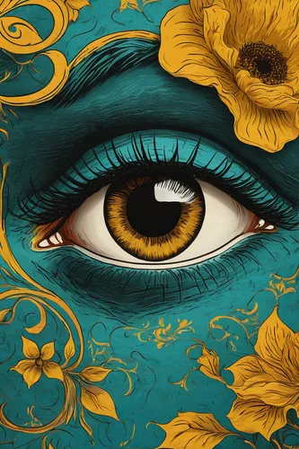 peacock eye,women's eyes,detail shot,pupil,cosmic eye,abstract eye,gold filigree,eyeball,eye butterfly,golden eyes,masquerade,gold paint stroke,sunflower lace background,all seeing eye,tiger lily,gold eyes,damask,yellow eye,eye,gold leaf,Art,Artistic Painting,Artistic Painting 03