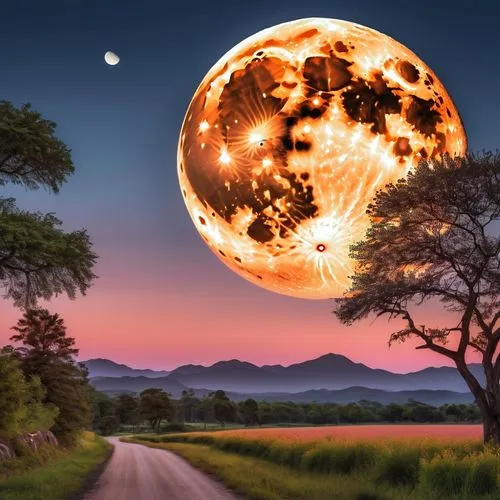 hanging moon,super moon,moon valley,moonrise,moon and star background,full moon,blood moon eclipse,big moon,lunar eclipse,jupiter moon,blood moon,sun moon,astronomy,total lunar eclipse,moon photography,lunar landscape,moonlit night,phase of the moon,moon at night,the moon,Photography,General,Realistic