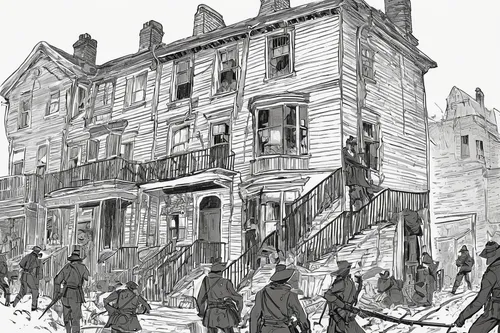 july 1888,tenement,hand-drawn illustration,lithograph,street scene,eastgate street chester,old street,town house,house drawing,church hill,victorian,old town house,illustrations,lincoln's cottage,the haunted house,lovat lane,flock house,gordon's steps,19th century,old houses,Illustration,Black and White,Black and White 02