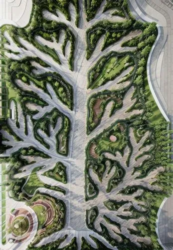 trees with stitching,celtic tree,plant veins,tree canopy,landscape plan,overhead view,tree top path,tree tops,tree slice,ornamental tree,view from above,aerial landscape,tree of life,ornamental wood,o