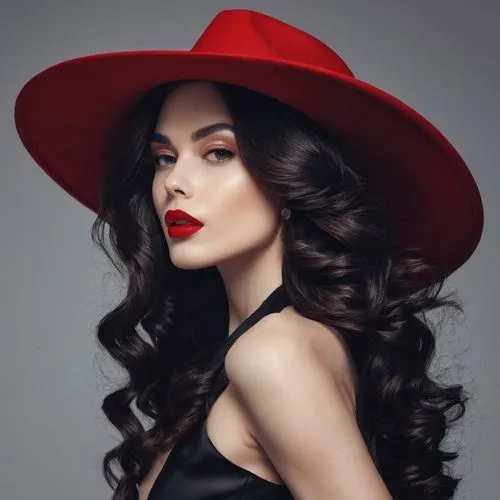 red hat,black hat,oreiro,red lips,the hat-female,beret,red lipstick,pointed hat,leather hat,seoige,hatun,hathaway,vanderhorst,woman's hat,the hat of the woman,redken,lady in red,milliner,red cap,women's hat,Photography,Fashion Photography,Fashion Photography 01