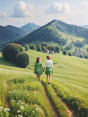 In an idyllic village in the Allgäu, the two former schoolmates Sabine and Birgit finally found time for each other again. A whole month in summer belonged just to them, a time of rediscovery and unex