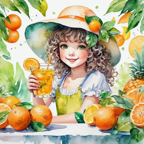 fresh orange juice,oranges,vitamin c,tangerines,orange tree,oranges half,corange,mikan,watercolor tea,citrus,clementine,clementines,mandarin orange,watercolor background,carozza,citrus food,citrus fruits,minneola,carotenoids,orange juice,Illustration,Paper based,Paper Based 25