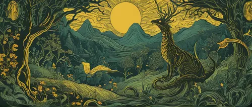 swampy landscape,forest dragon,forest animals,bird kingdom,forest animal,fairy forest,woodland animals,detail shot,green dragon,book illustration,dinosaur,bird bird kingdom,forest fish,enchanted forest,dinosaurs,swamp,basilisk,whimsical animals,the forest,forest of dreams,Art,Artistic Painting,Artistic Painting 50