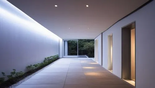 landscape design sydney,walkway,landscape designers sydney,hallway space,driveway,garden design sydney,halogen spotlights,breezeway,the threshold of the house,associati,exposed concrete,skylights,modern house,contemporary decor,modern architecture,concrete ceiling,exterior decoration,architraves,balustraded,recessed,Illustration,Japanese style,Japanese Style 20