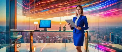 woman holding a smartphone,blur office background,skydeck,telepresence,bussiness woman,neon human resources,the observation deck,sky city tower view,women in technology,businesswoman,business woman,skyloft,abstract corporate,business women,observation deck,tallest hotel dubai,towergroup,skycraper,electrochromic,skyscraping,Conceptual Art,Oil color,Oil Color 23