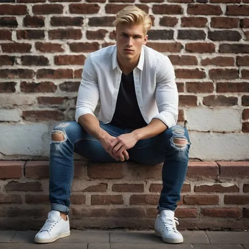 codes,rein,hulkenberg,cool blonde,lukas 2,chord,austin stirling,brick wall background,brick background,male model,long blonde hair,white shirt,alex andersee,austin morris,swedish german,sander,lucus burns,ripped jeans,friese,ryan navion,Photography,Fashion Photography,Fashion Photography 09