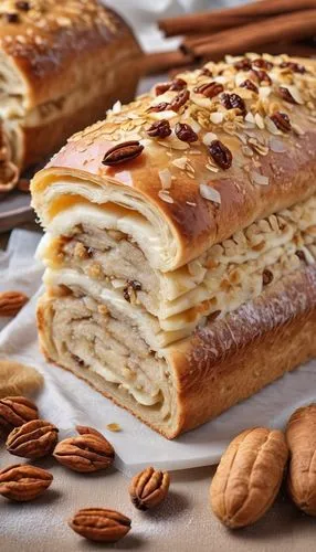 almond bread,almond cake,apple strudel,mazurek,banitsa,strudel,Photography,General,Realistic