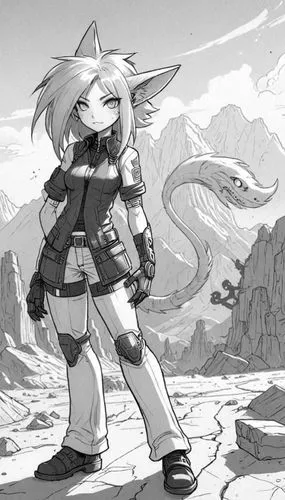 desert fox,adventurer,starfox,wayforward,boktai,sand fox,Design Sketch,Design Sketch,Detailed Outline